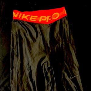 Nike Pro Women's Activewear Bottoms - Black and Red / Size XXS